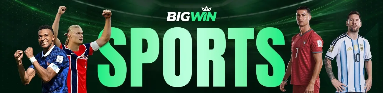 BIGWIN sports betting banner with football players